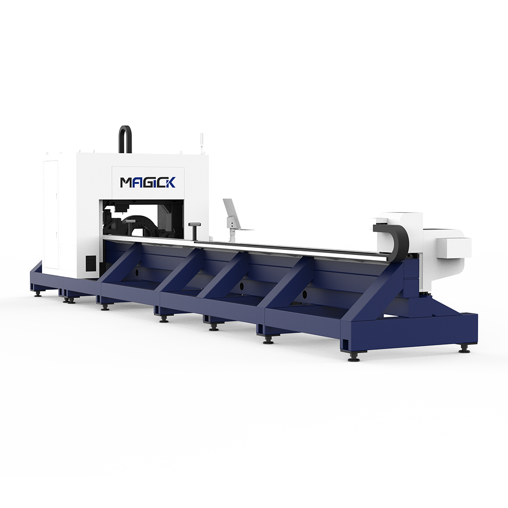 MKLASER Intelligent 2 Chuck Fiber Laser Pipe Cutting Machine with Automatic Loading System