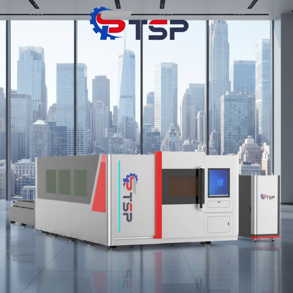 High Speed P3015 Fiber Laser Cutting Machine 3000x1500mm Metal Laser Cutter with Exchange Table and Full Enclosure