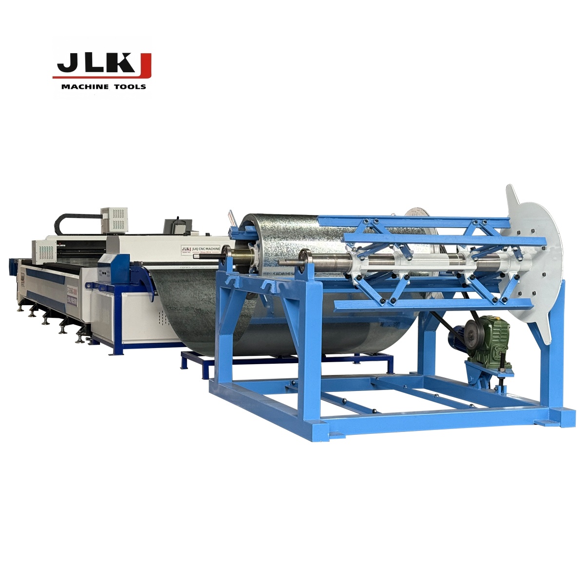 Automatic Uncoiling Leveling Feeding &amp; Blanking Fiber Laser CNC Cutting Line with Cypcut Control and Hiwin Guide Rails