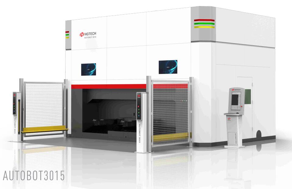 HGTECH High Speed AUTOBOT Series Top Robot Fiber Laser Cutting Machine Sheet and Pipe Metal 5 Axis 3d Laser Cutting Machine