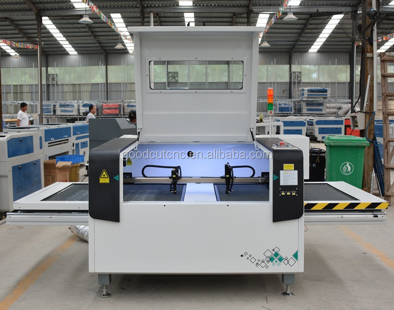 New design Double head two table CO2 laser cutting engraving machine