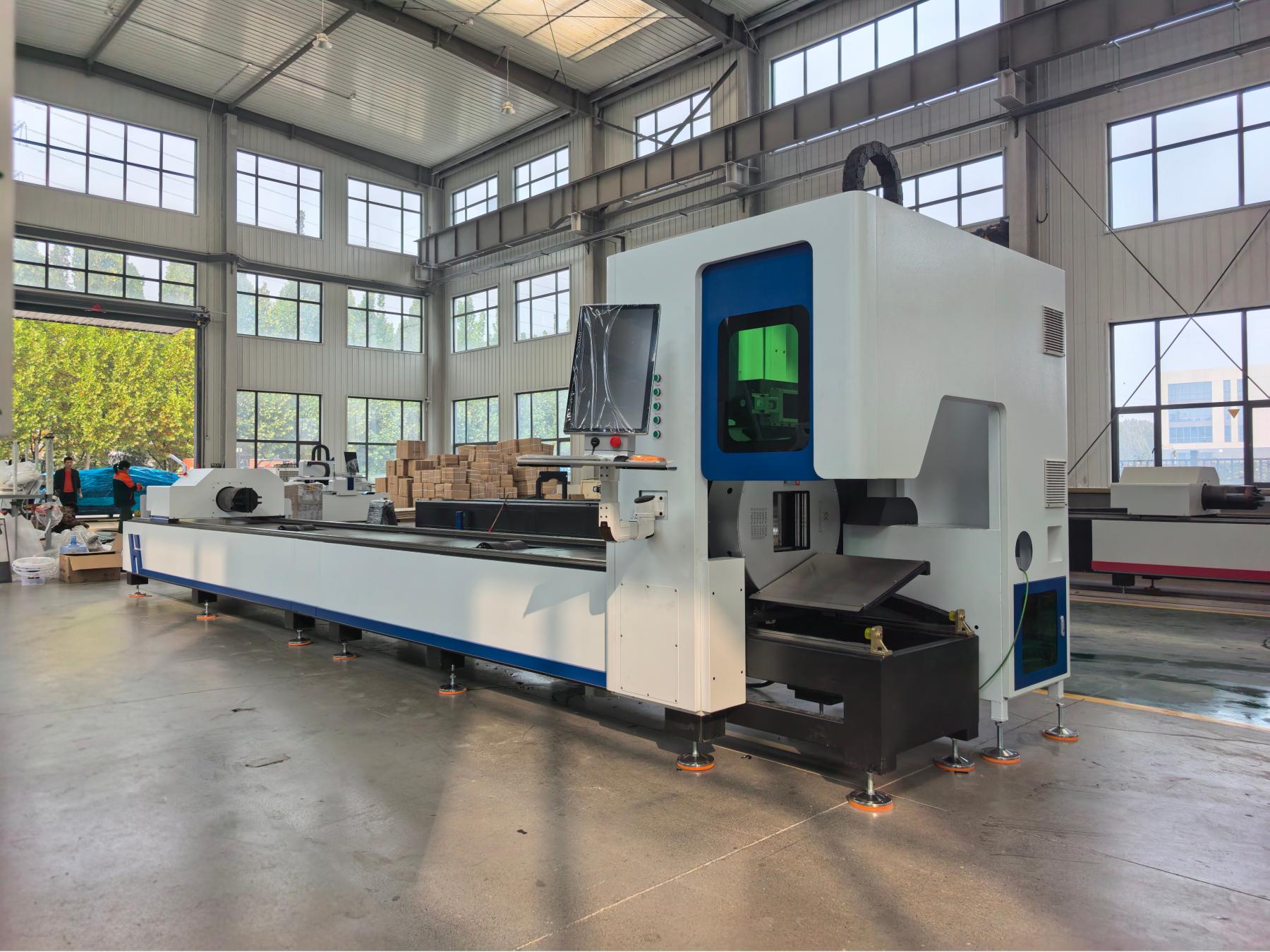 Huaxia Tube Steel Metal Pipe Laser Cutting Machine With Fiber Laser 20mm Thickness Tube Laser Cutter Stainless Steel