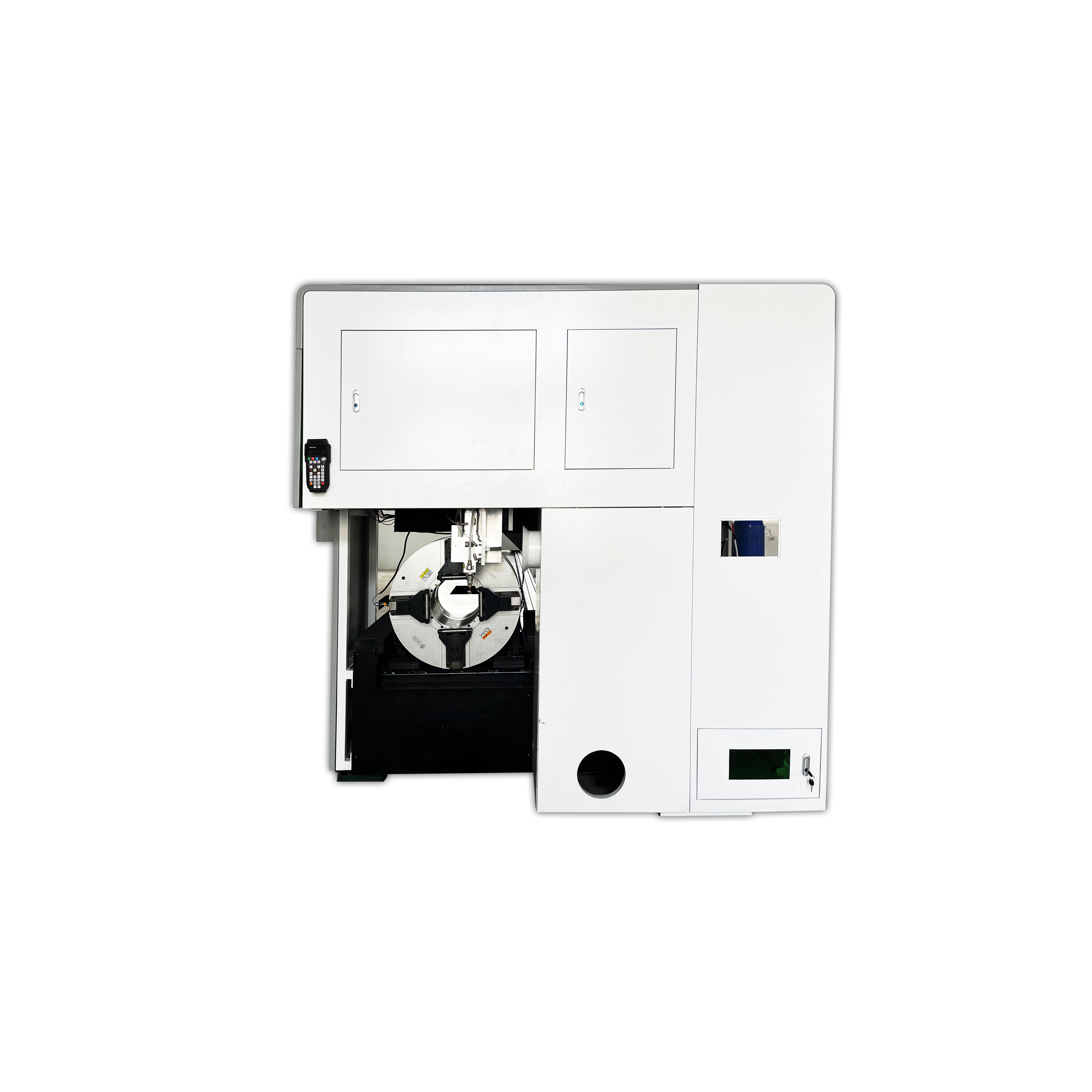 High Precision Automatic Horizontal Double Chuck Laser Cutting Machine for Metal Aluminum Copper Tubes Laser Cutting