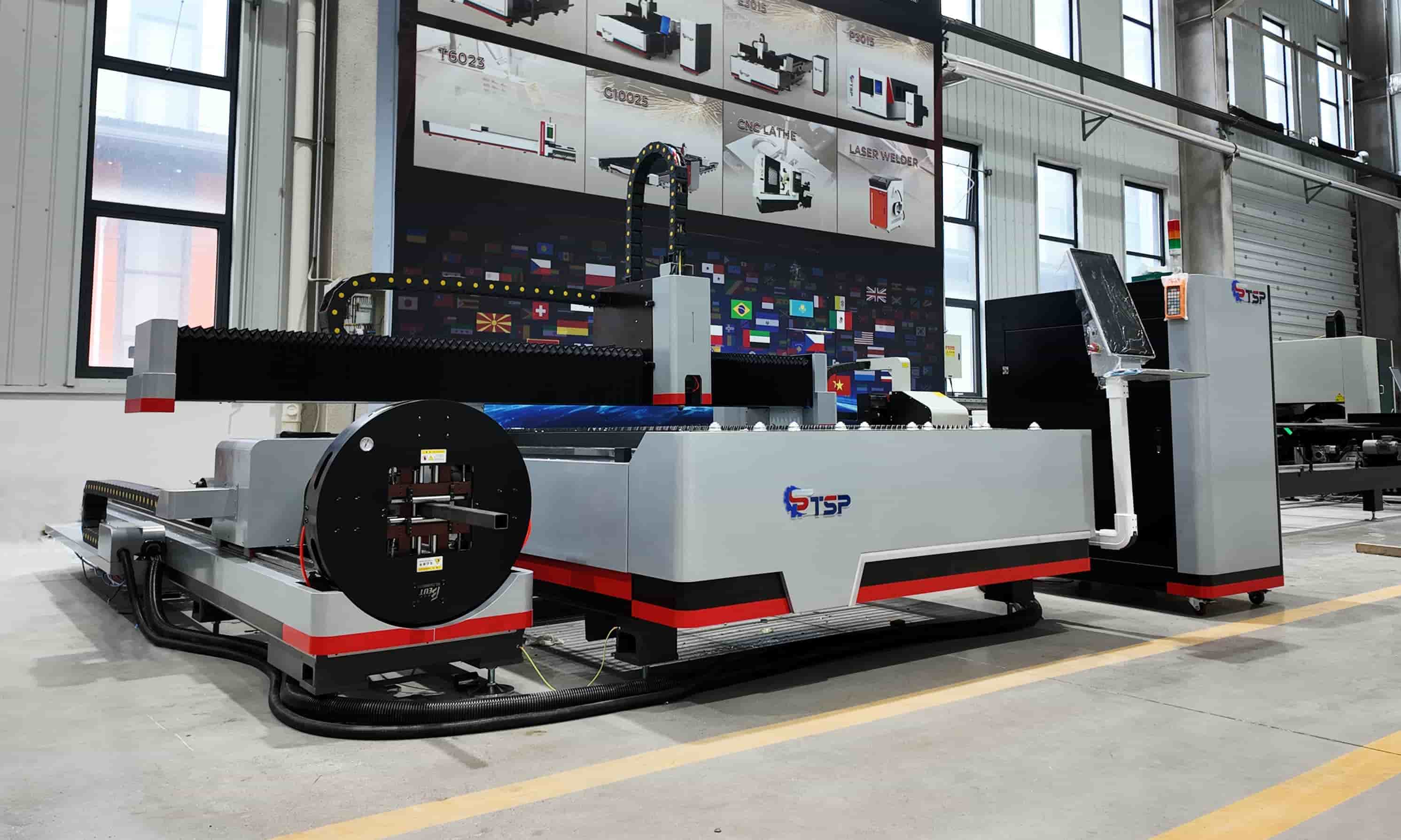 Affordable Cnc 3kw 4kw 6kw 8kw 10kw Fiber Laser Metal Pipe Tube Cutting Machine / Fiber Lazer Cutting Machine Metal