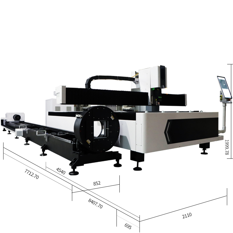 Plate and Tube Integrated CNC Fiber Laser Cutting Machine 1530 Metal Laser Ipg 6000W with Water Cooling Automatic System