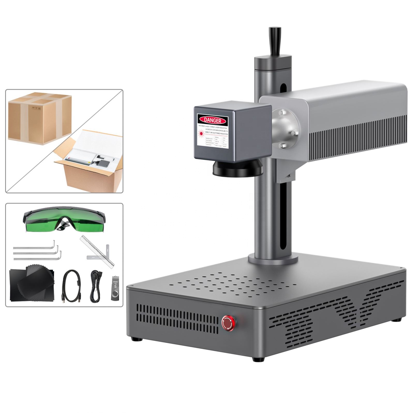 Customization 3D Printer With Glass Laser Stainless Steel Engraving Machine Engraver Metal Mini Crystal Engraved