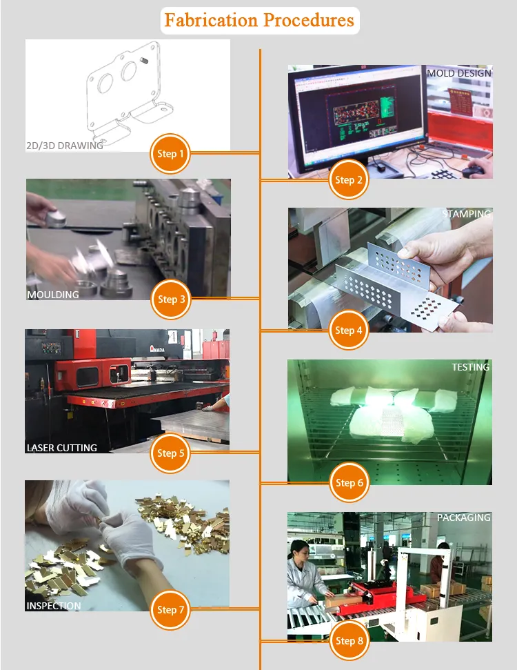 High Precision Aluminum Sheet Metal Brake Fabrication Laser Cutting Working