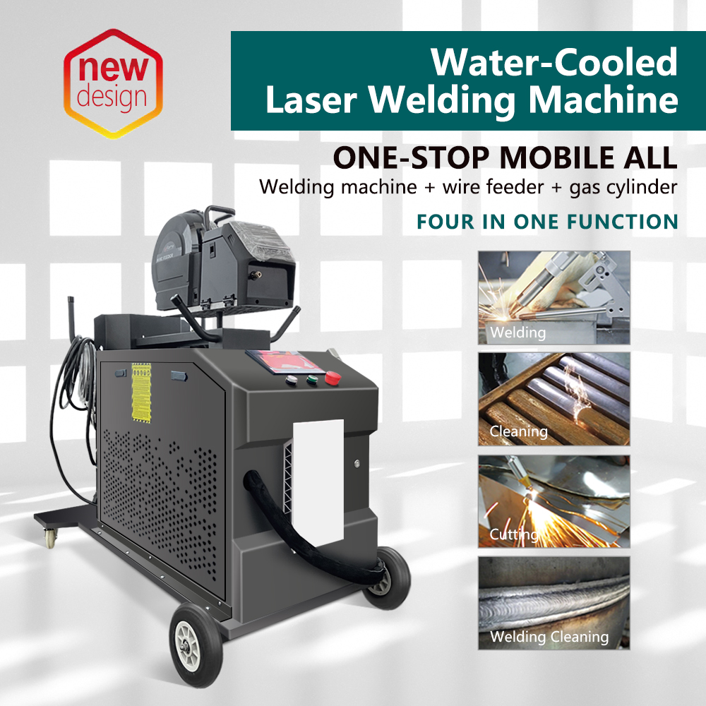 1500W/2000W/3000W Integrated Wire Feeder 4-in-1 Handle Laser Welding Machine Weld Cutting Clean for Automobile Manufacturing
