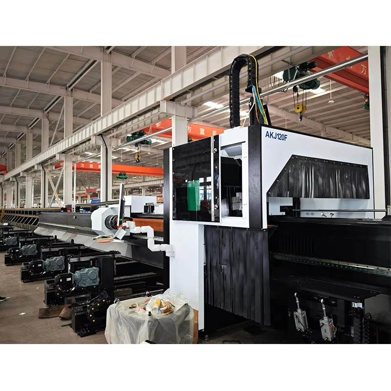 AKJ120F 5 Axis Tube Laser Cutter 1500w 3000w 6000w Fiber Laser Tube Cutting Machine with Loading and Unloading System