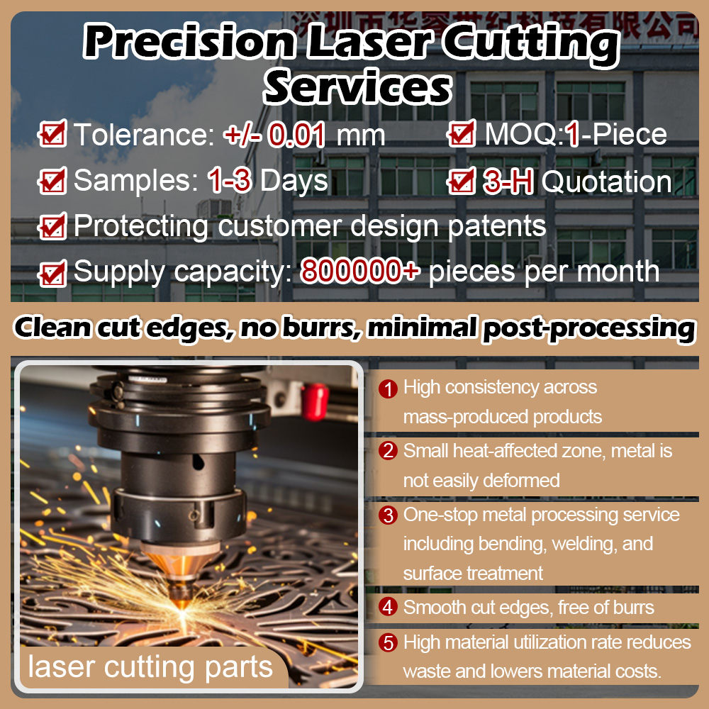 Custom Sheet Metal Processing Service Metal Laser Cutting Parts Aluminum Stainless Steel Copper Custom Laser Cutting Service