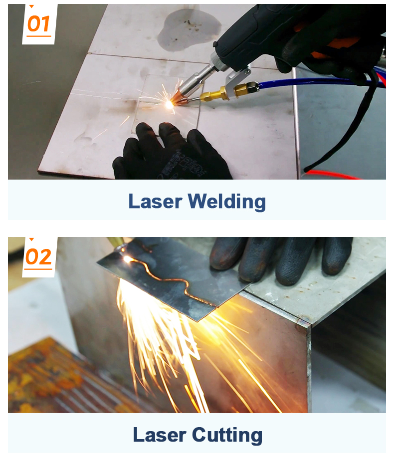 3kw 3-in-1 Multi-Function Steel Sheet Laser Cleaning Machine with Fiber Laser Metal Welding and Cutting