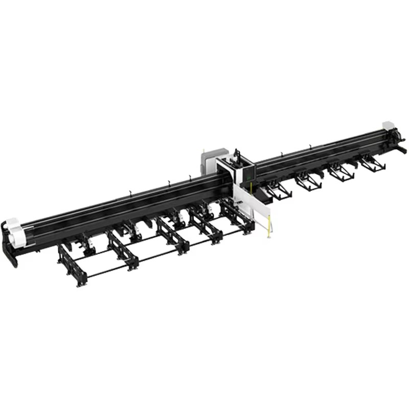 AKJ120F 5 Axis Tube Laser Cutter 1500w 3000w 6000w Fiber Laser Tube Cutting Machine with Loading and Unloading System