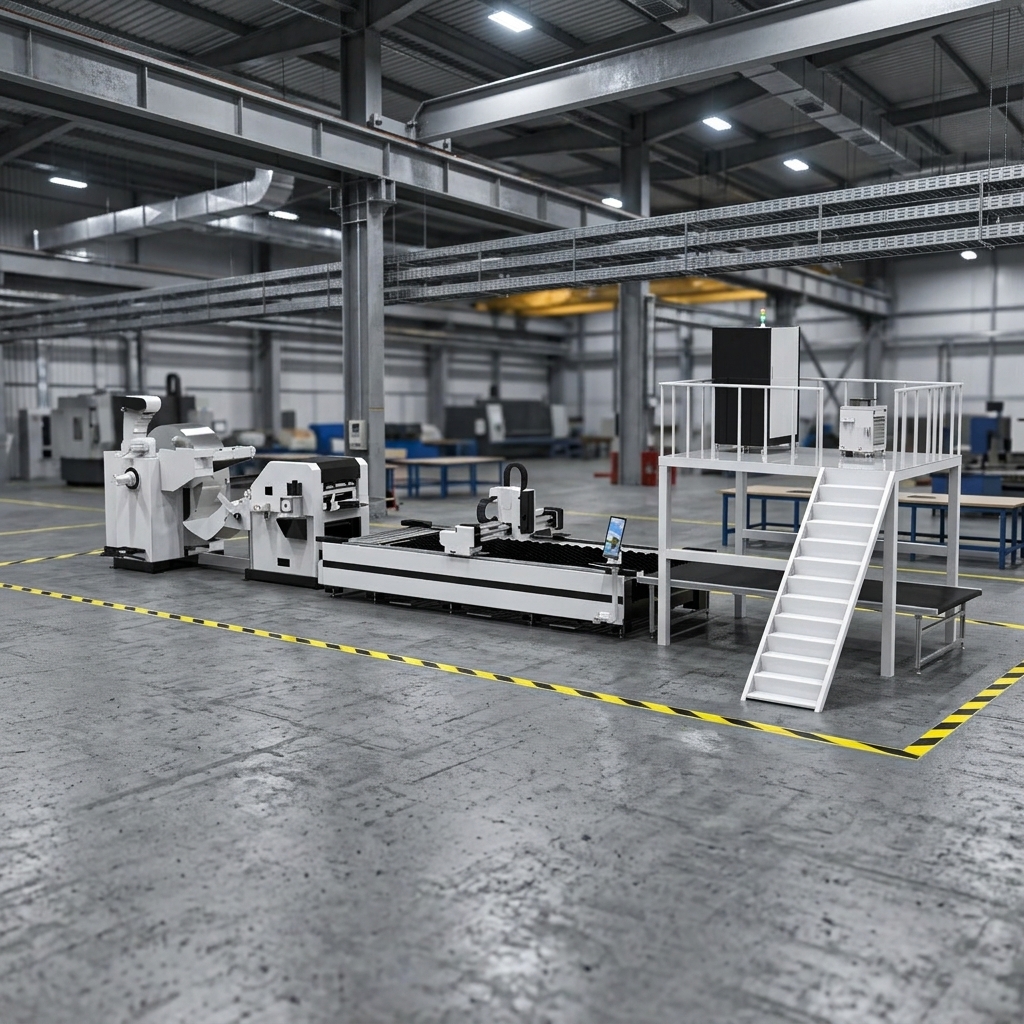 Laser Cutting Factory Price Roll Material Laser Cutting Production Line in Stock Full-automatic Coil Fed Laser Cutting Line