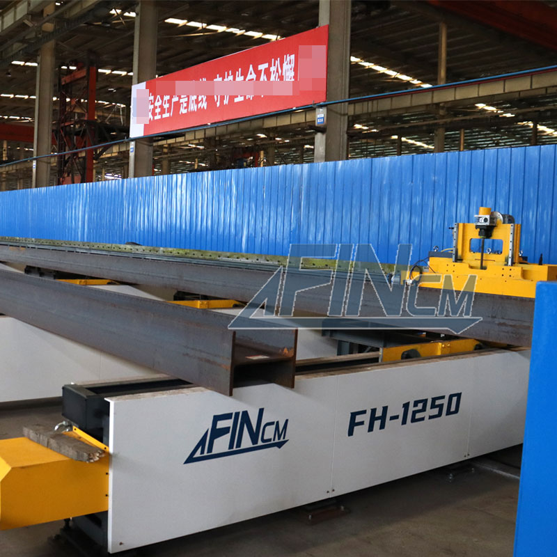 FIN Automatic Loading CNC Machine Cutting Drilling Beveling H BEAM Laser Production Line in One Equipment with ACU Swing Head