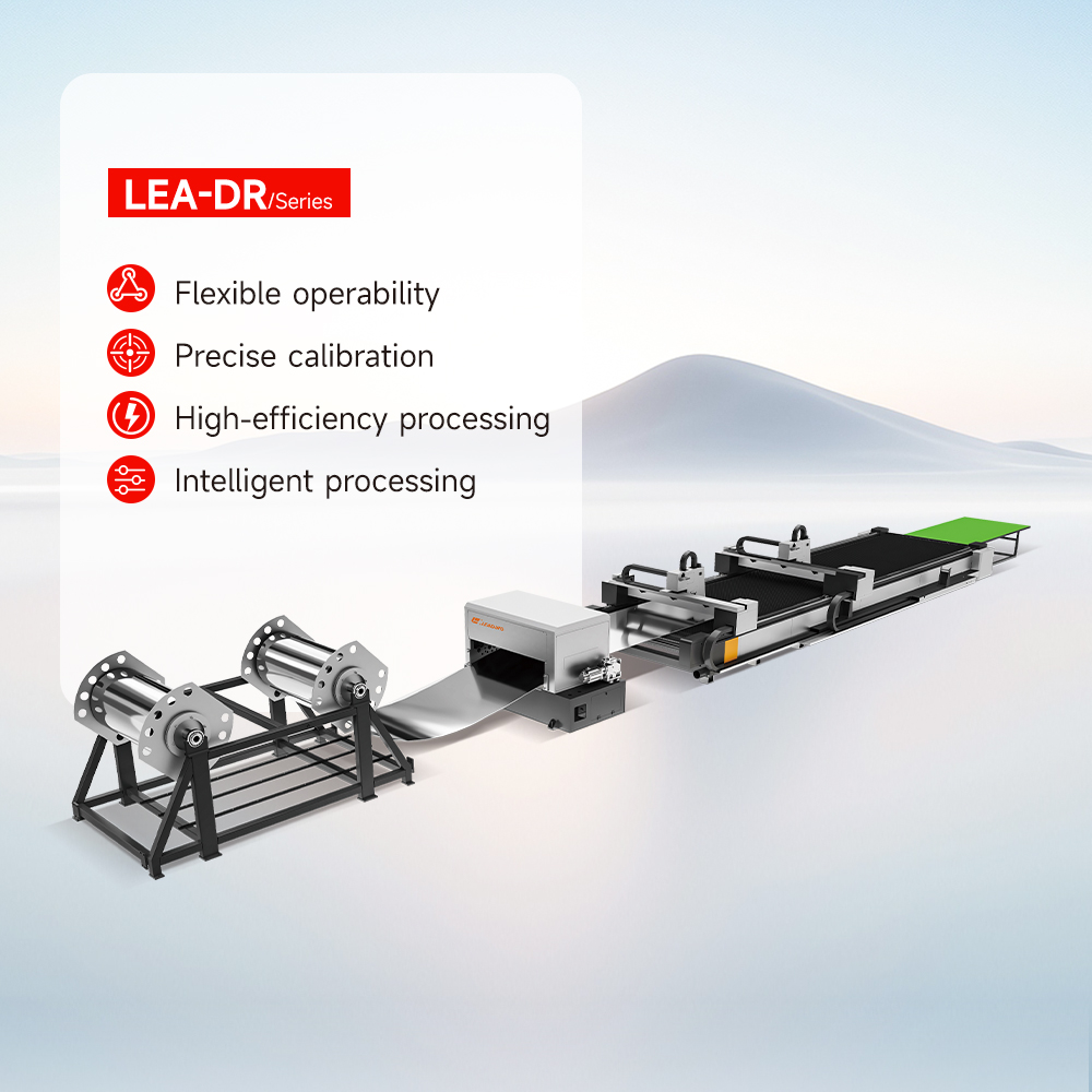 New Product Fiber Laser Cutting Machine Automatic Metal Uncoiling Leveling Open Laser Cutting Blanking Line Series