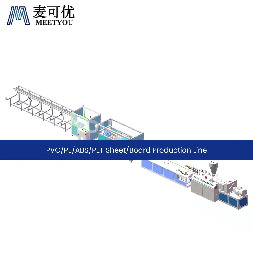 Meetyou Machinery PVC PE ABS Pet Laser Cutting Machine for Plastic Sheet Suppliers Fiber Plastic Sheet Production Line China White Plastic Extrusion Machine