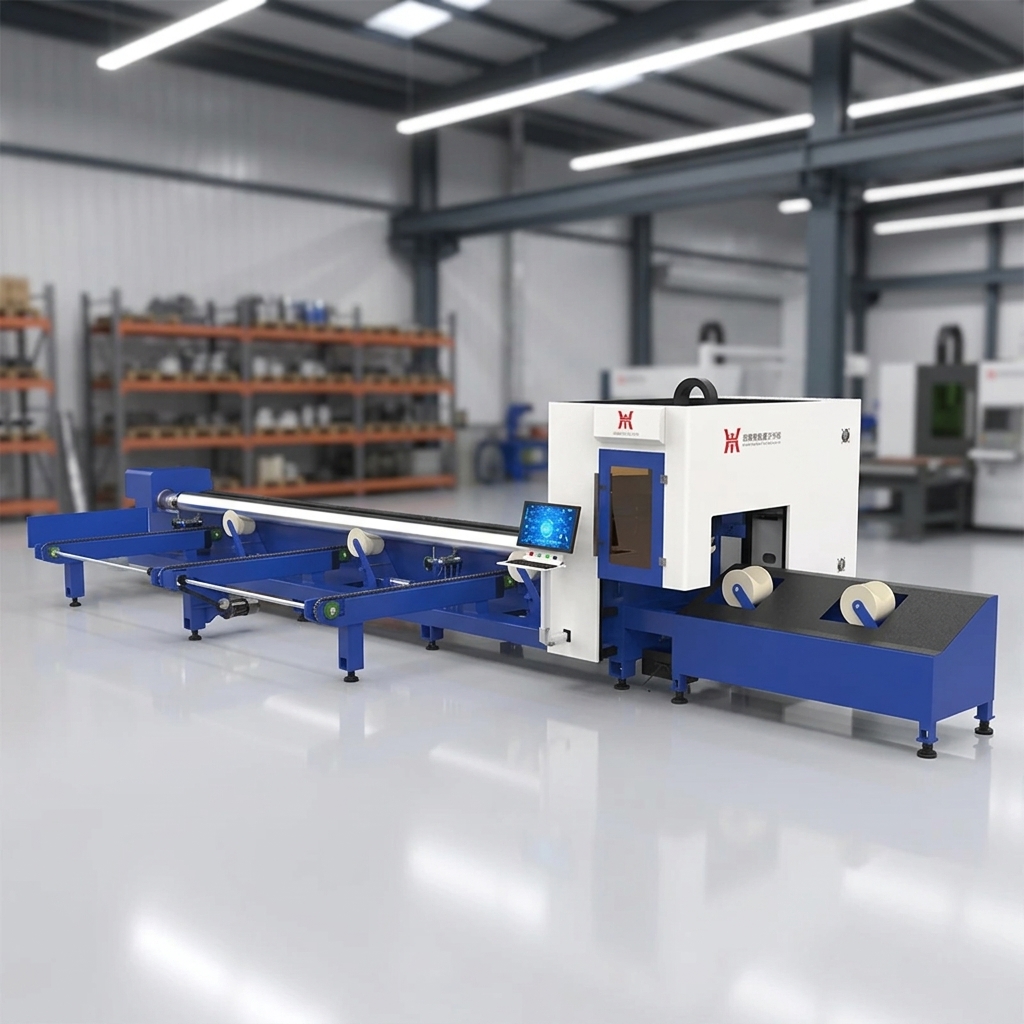 3000W High-Speed Automatic Laser Cutter for Automotive Exhaust Pipes CNC Laser Tube Cutting Machine China AI BMP PLT Metal