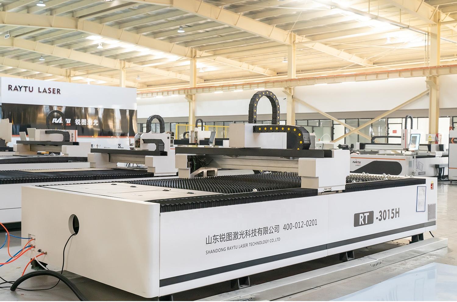 Raytu 3015H Automated CNC Laser Cutting Machine Sheet Metal Price Cypcut Control System Hiwin Guideraill AI BMP PLT