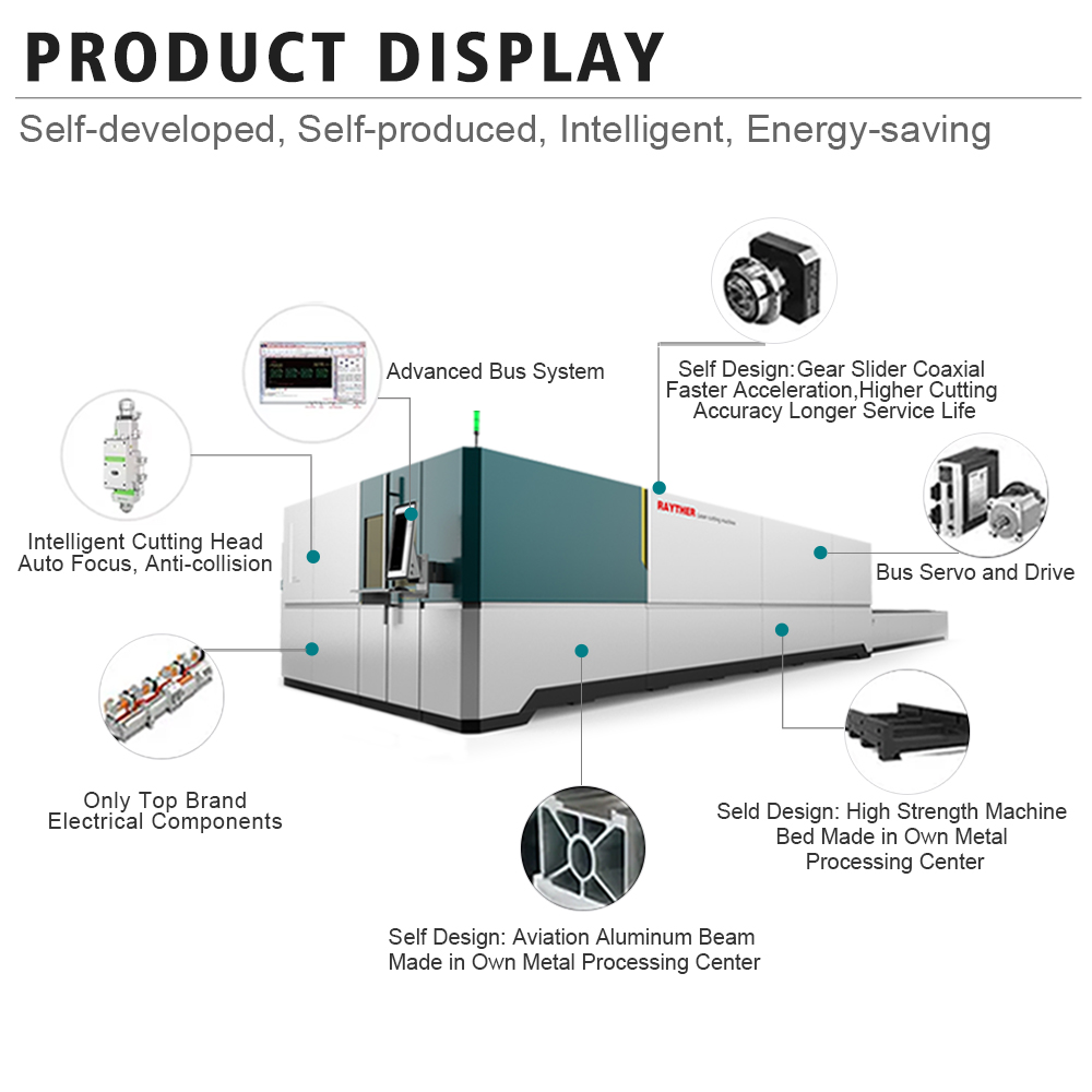 High Precision Fiber Laser Cutting System for Thin to Thick Metal Sheets Automatic CNC Exchange Platform Laser Cutter