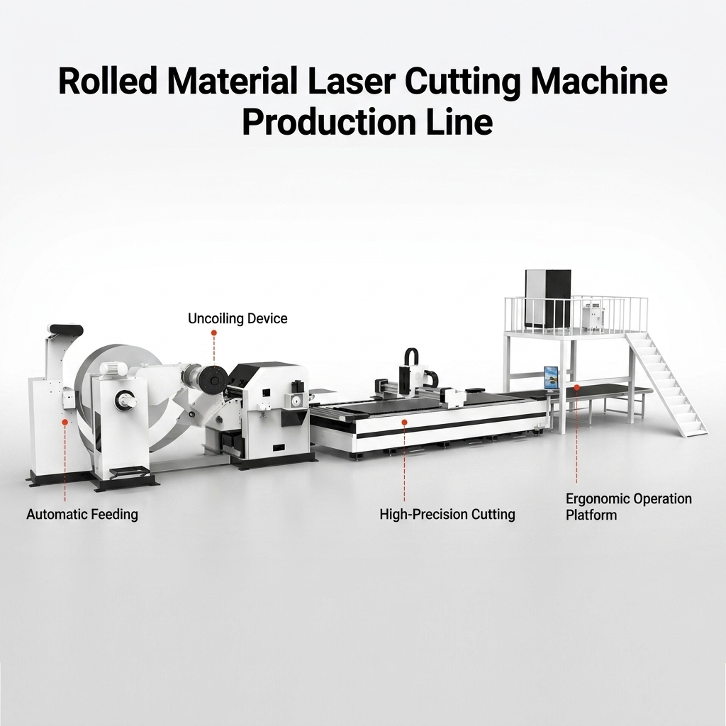 Laser Cutting Factory Price Roll Material Laser Cutting Production Line in Stock Full-automatic Coil Fed Laser Cutting Line