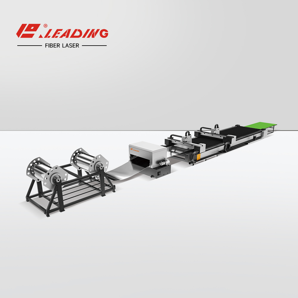 New Product Fiber Laser Cutting Machine Automatic Metal Uncoiling Leveling Open Laser Cutting Blanking Line Series