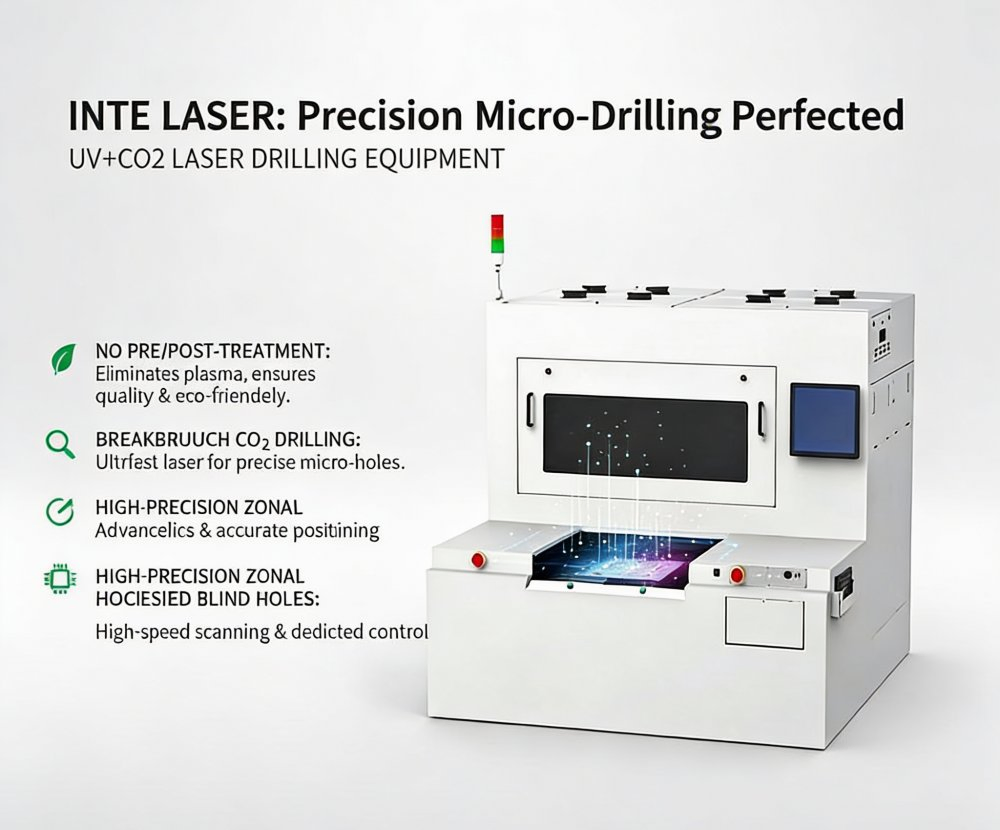 High Precision UV+CO2 Laser Drilling Equipment for Micro Hole Processing in Electronic Circuits