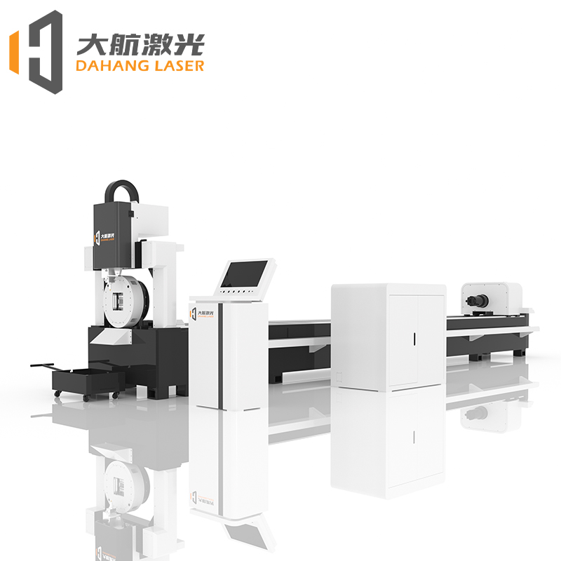 Automatic Tube Fiber Laser Cutting Machine 2000W 3000W Dual Chuck for System Delta Servo Control Metal AI/PLT HIWIN Guide