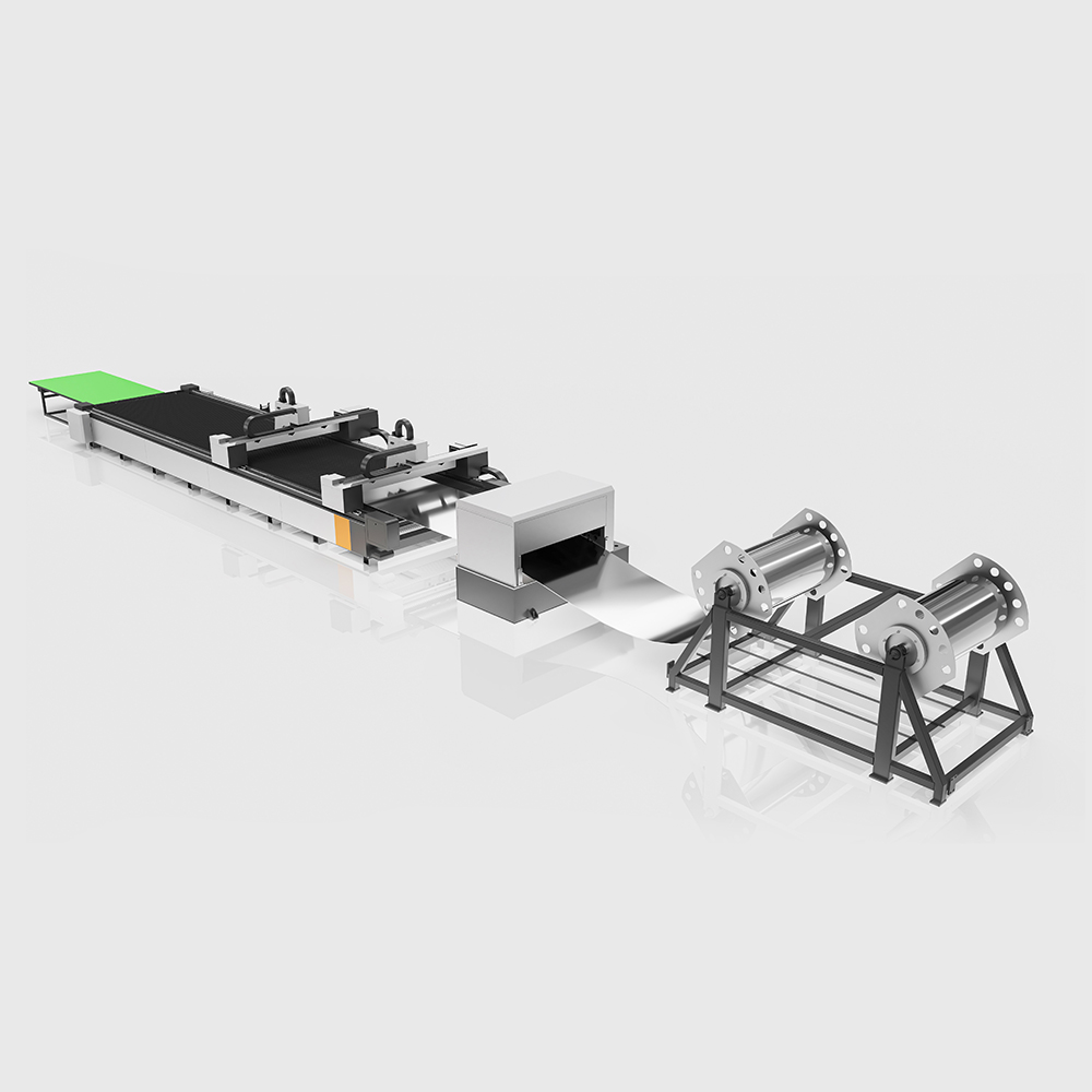 New Product Fiber Laser Cutting Machine Automatic Metal Uncoiling Leveling Open Laser Cutting Blanking Line Series