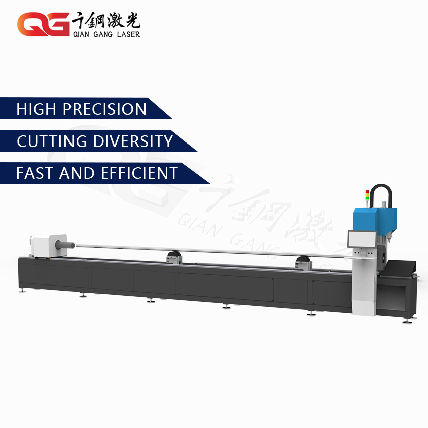 2kW CNC Fiber Laser Tube Cutting Machine for Round Square Pipes | Automatic Steel Brass Pipe Laser Cutter with AI Support New