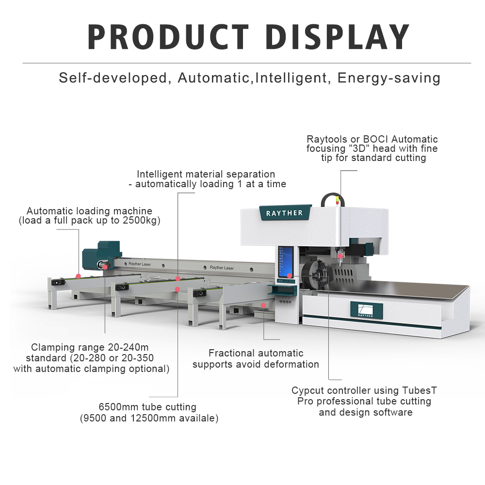 Fully Automatic Tube Loading and Unloading Laser Pipe Cutting Machine High-Precision for Industrial Metal Processing 1500w