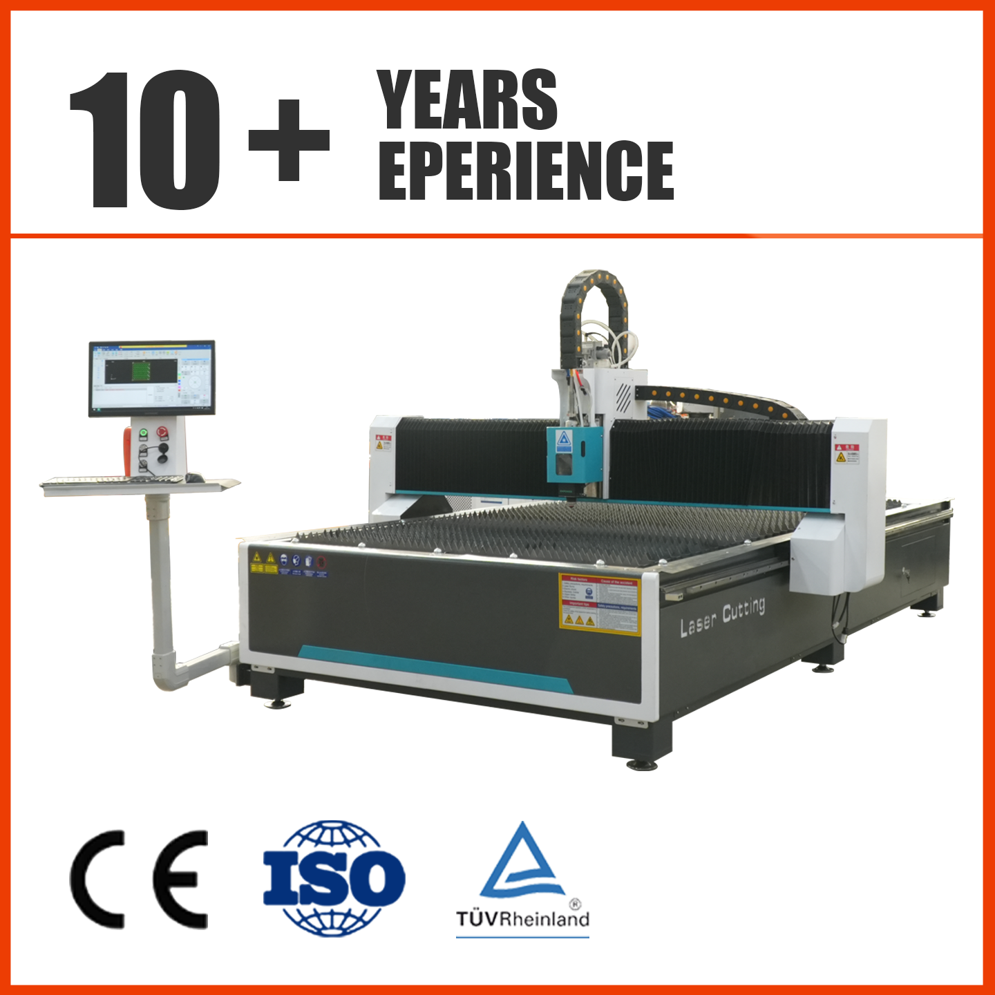 Industrial Digital Automatic CNC Fiber Laser Cutting Machine with Water Cooling for Metal Thin Plates 3000x1500mm Economy