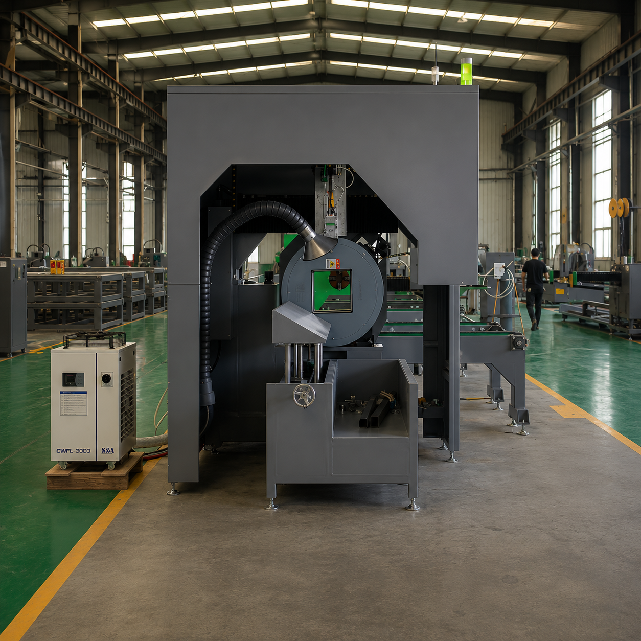 Industrial CNC Tube Laser Cutting Machine for Metal Pipe Workshops With Smart Manufacturing Control System