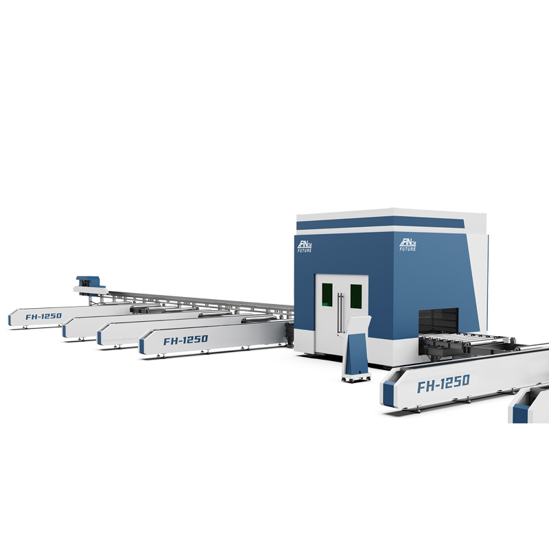 FINCM China Automated FH-1250 3D 5-Axis Profile Cutting System 12KW 20KW H Beam Laser Cutting Machine in Steel Structure
