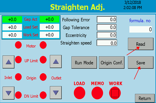 Roller Gap Adjustment