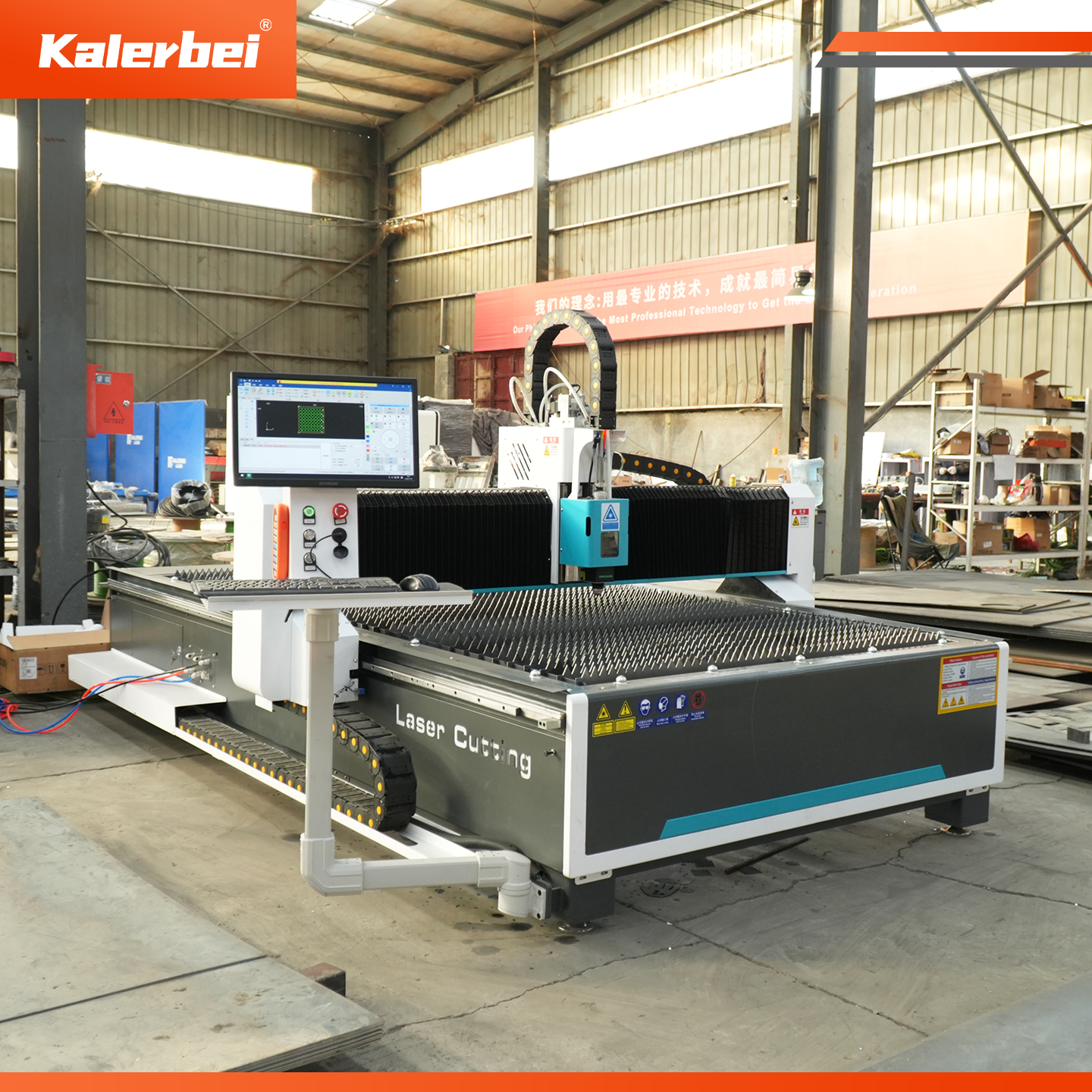 Industrial Digital Automatic CNC Fiber Laser Cutting Machine with Water Cooling for Metal Thin Plates 3000x1500mm Economy