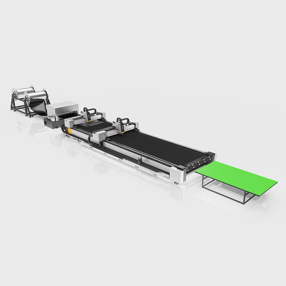 New Product Fiber Laser Cutting Machine Automatic Metal Uncoiling Leveling Open Laser Cutting Blanking Line Series