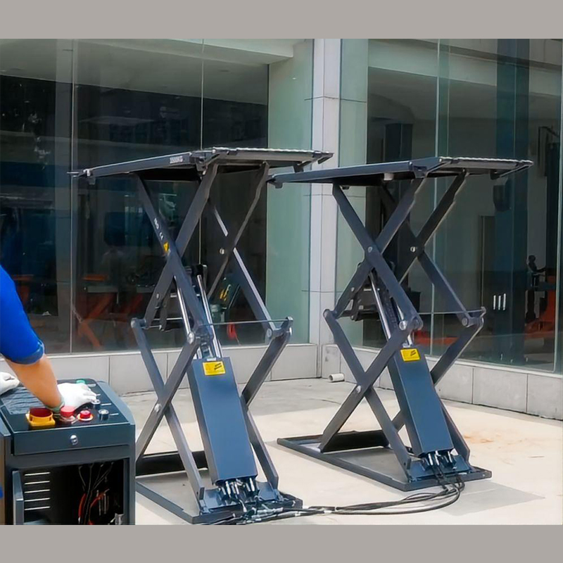 Scissor Lift Auto Hoists with 3500 Kg 8000 Lbs Hydraulic Lift for Home Garage Car Lifter Tall Scissor Car Lift