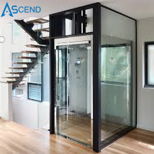 High Security Stainless Steel Glass Large Capacity Passenger Villa Elevator for Home