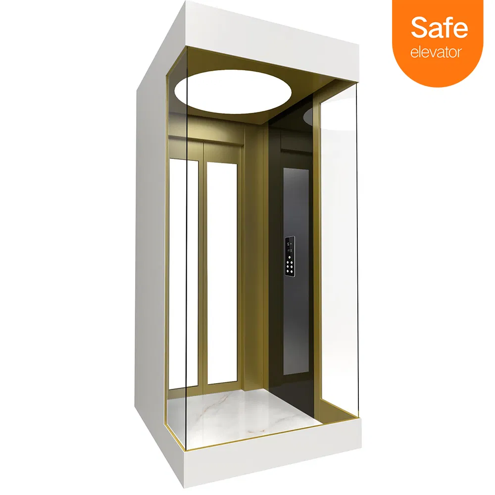 Outdoor Indoor Commercial Sightseeing Panoramic Elevator Modern Home Villa Glass Elevator