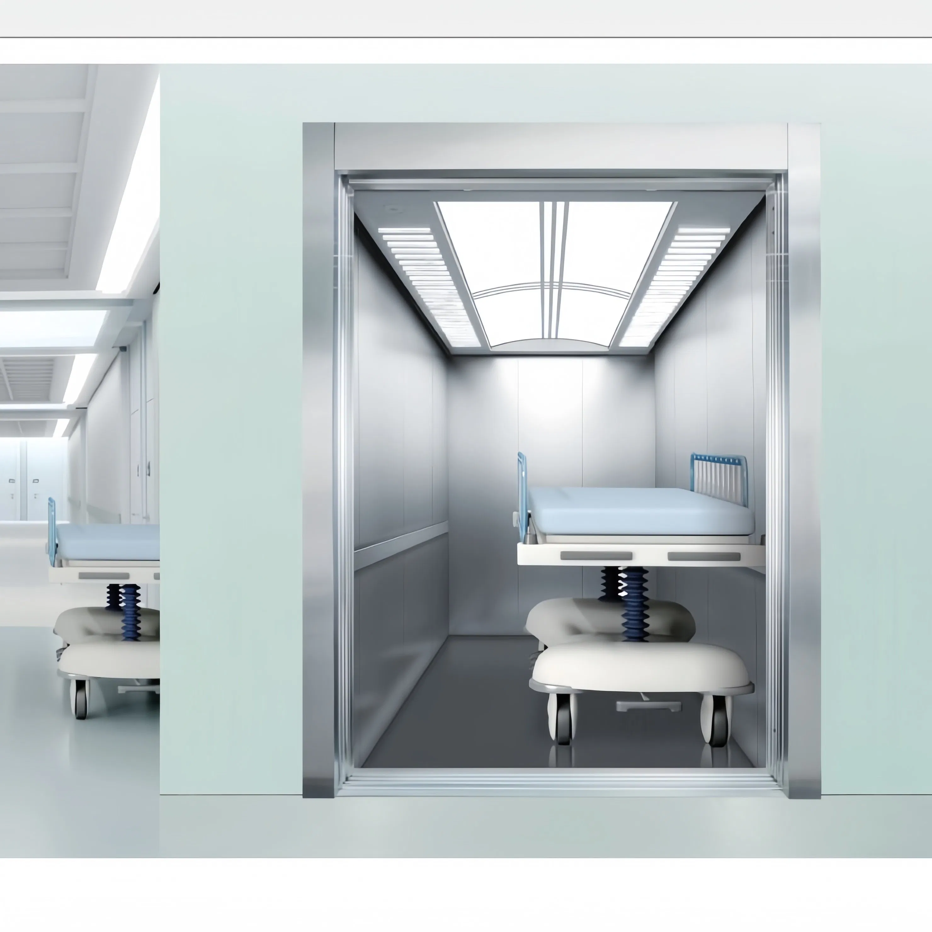Stable Smart Traction Shaftless Gearless Passenger Hospital Approved Low Noise Medical Lift with Handicapped Operation