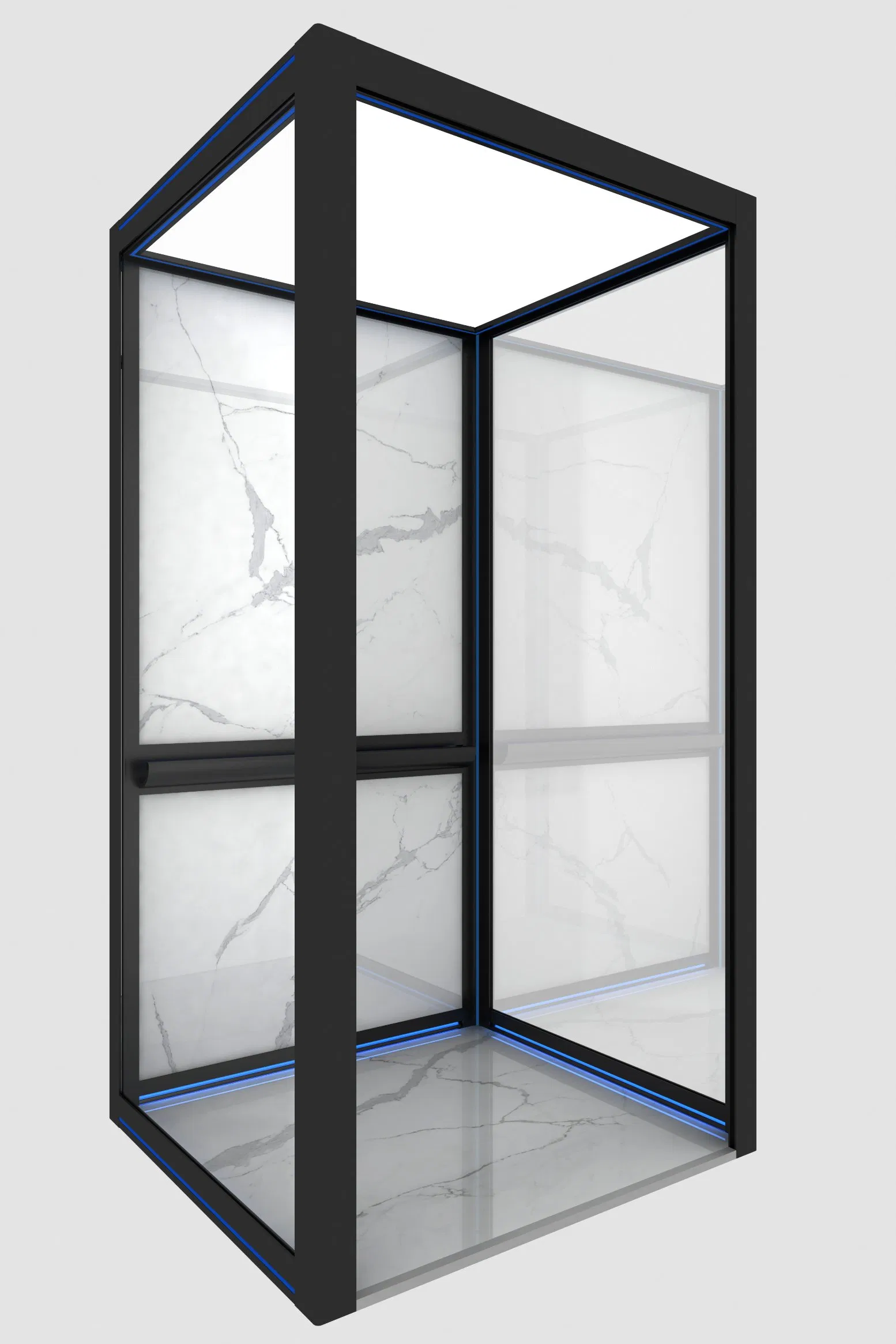 Custom Glass Carriage Home Villa Elevator with Panoramic View Quiet Operation Protection Features