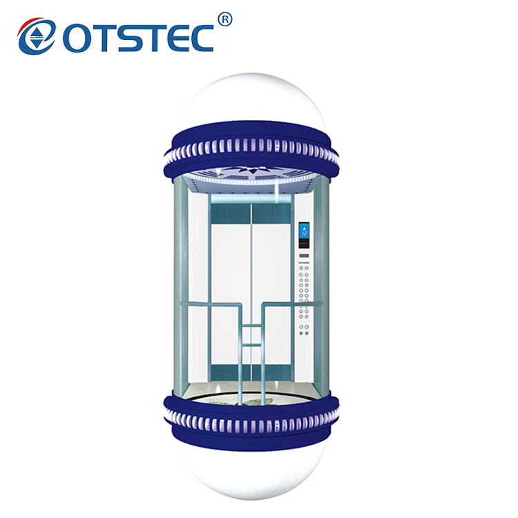 Otstec Vvvf High Quality Commercial Pneumatic Vacuum Passenger Glass Lifts Elevators