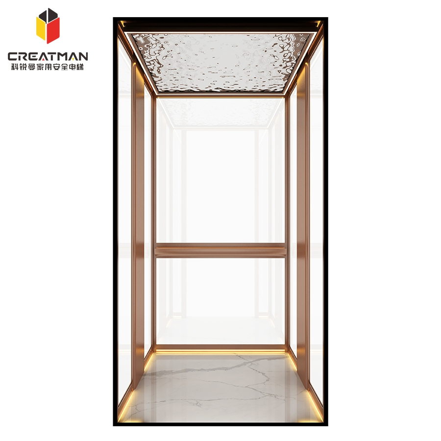 Low Pit Requirement Small Footprint Home Villa Sightseeing Residential Elevator