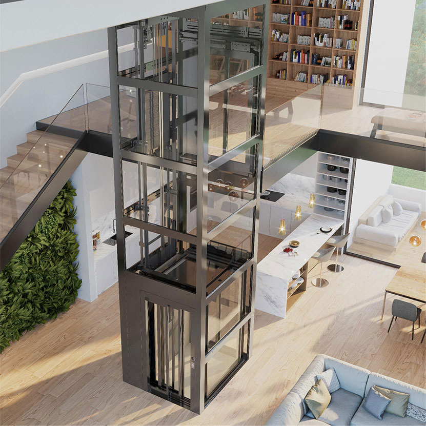 Customized Household Elevator Indoor Outdoor Shaftless Residential Lift with Best Price