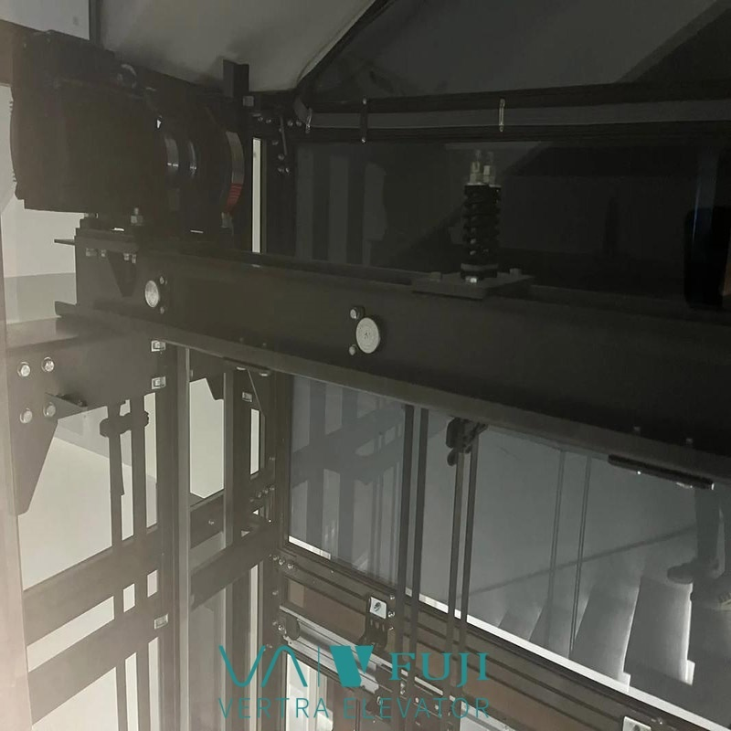 Traction Powered Durable Panoramic Small Home Lift Glass Observation Residential Elevator