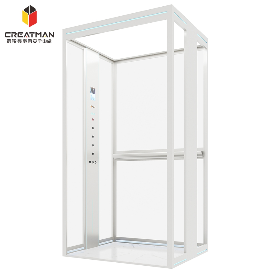 Small Shaft Low Pit Anti-Pinch Protection 2-5 Floors Suitable Home Villa Elevator