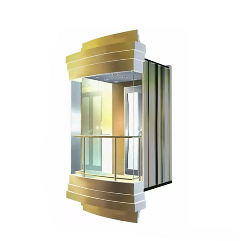 Gearless Home Villa Wheelchair Freight Residential Observation Capsule Indoor Passenger Glass Stainless Steel Sightseeing Panoramic Elevator