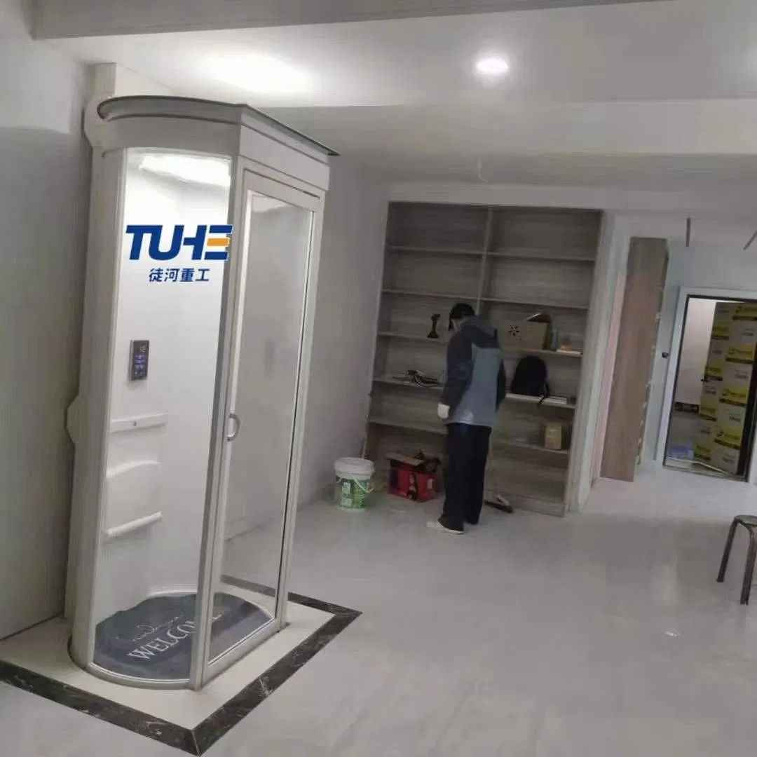 Tuhe 2 Stops Shaftless Home Elevator Lift Residential Home Elevator House Lift Elevator for Home