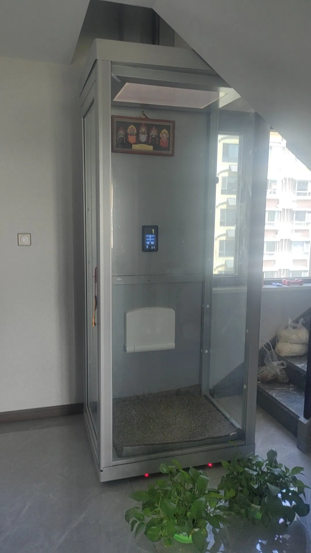 Tuhe 2 Stops Shaftless Home Elevator Lift Residential Home Elevator House Lift Elevator for Home