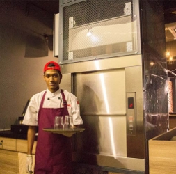 Low Headroom Counter Loading Dumbwaiter Lift Food Elevator